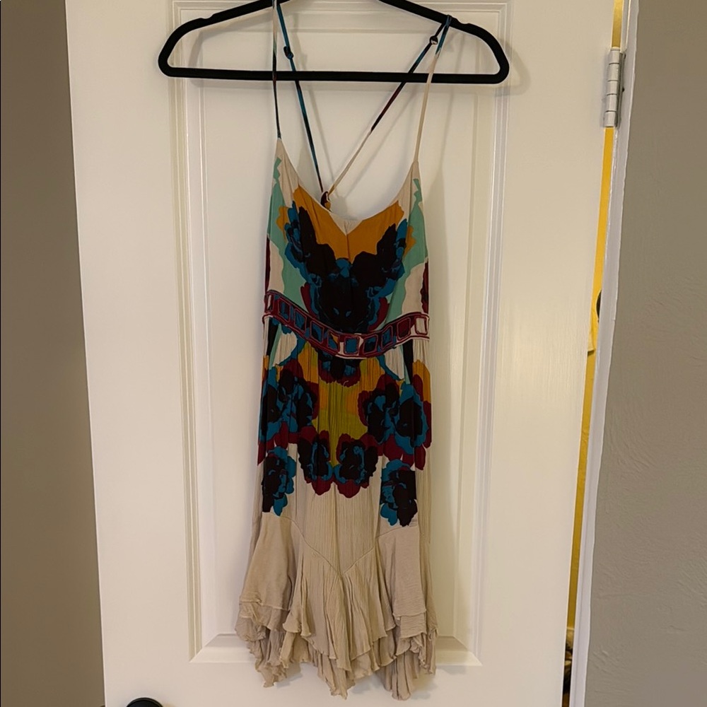 Free People Colorful Floral Mini Dress